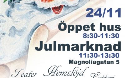 Öppet hus och julmarknad 24 nov!