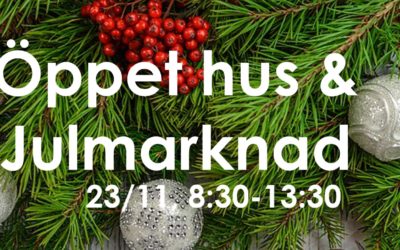 Öppet hus och julmarknad 23 november