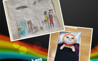 Vilmas helg, sopsortering, experiment och färgjakt