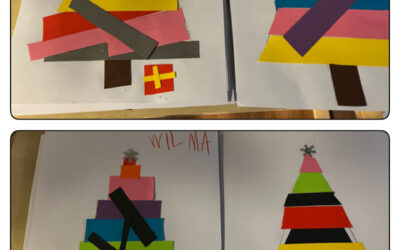 Färgglada granar och kalendern