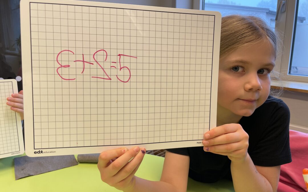 Vi arbetar med whiteboardtavlor