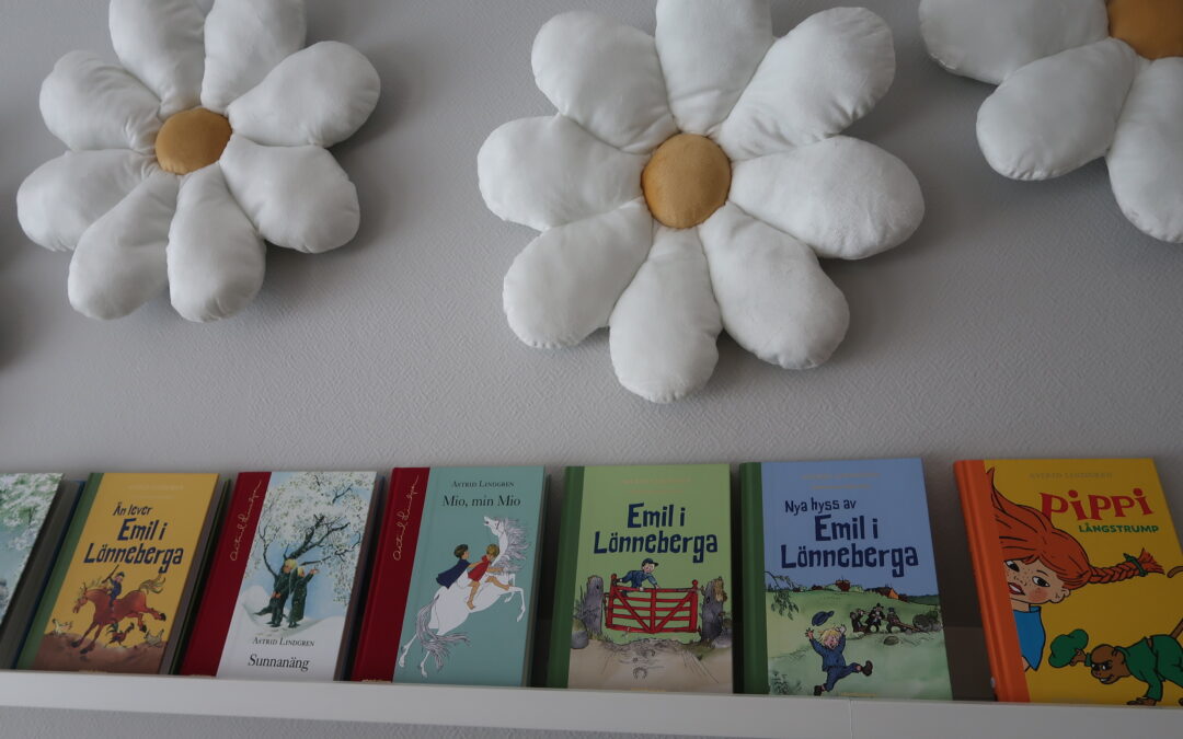 Skolbiblioteksaktivitet med Astrid Lindgren tema