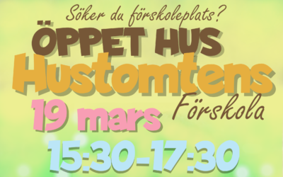 Öppet hus på förskolan 19 mars