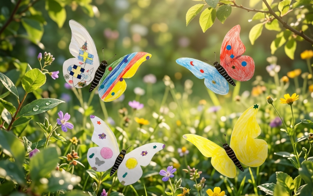 Färgsprakande kreativitet: Våra egna fjärilar tar form! 🦋✨